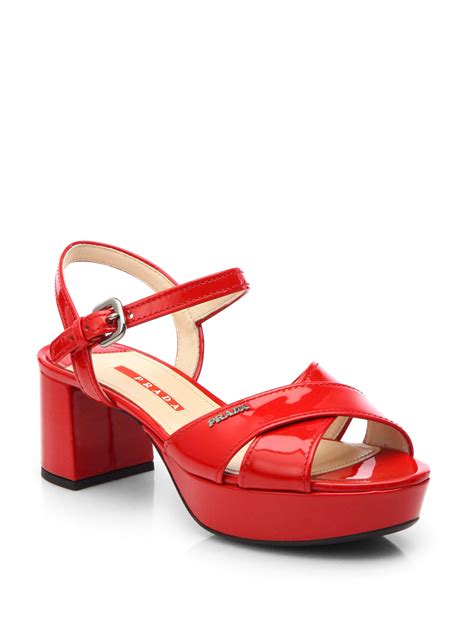 red prada wavy sandal|prada shoes for women.